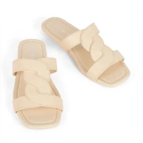 STUART WEITZMAN Ibiza twisted leather slides Size 6 - Picture 2 of 11